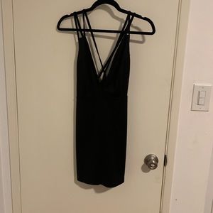 Nasty Gal black strappy “going out” dress